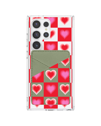 Android Phone Wallet Case - Love Checkered