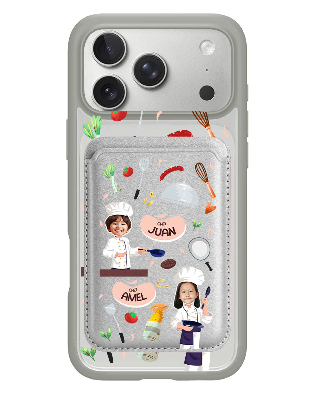 iPhone Magnetic Wallet Case - Face Grid Dream Chef