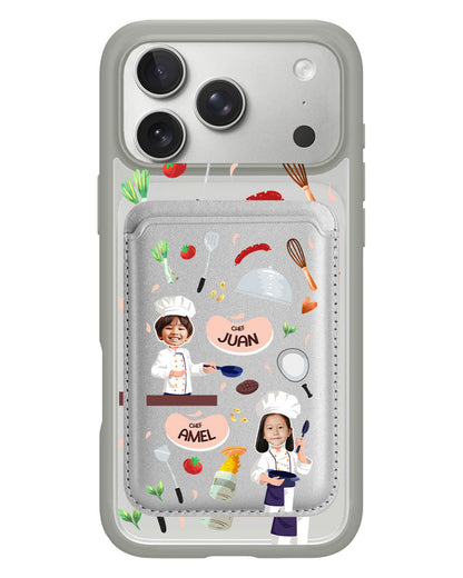 iPhone Magnetic Wallet Case - Face Grid Dream Chef