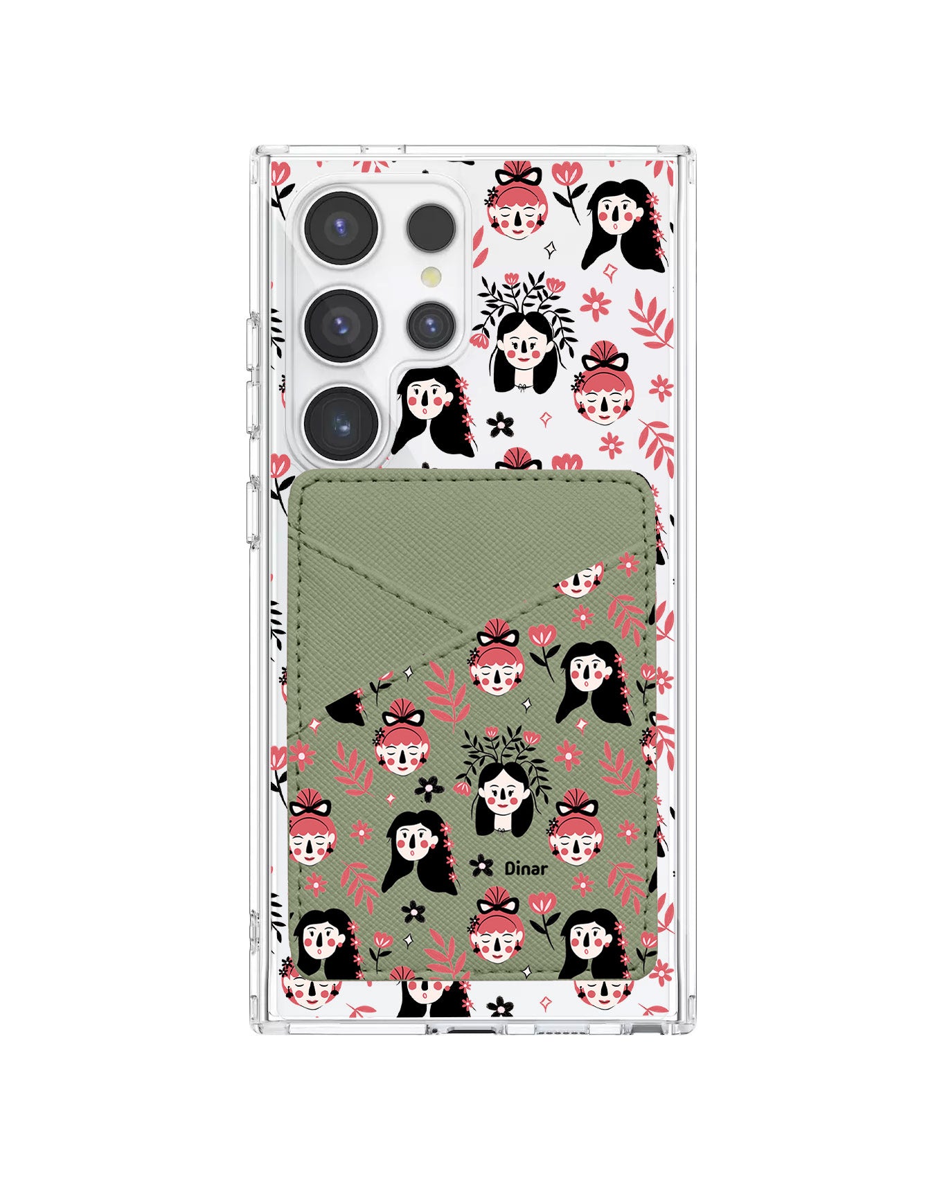 Android Phone Wallet Case - Flowery Faces