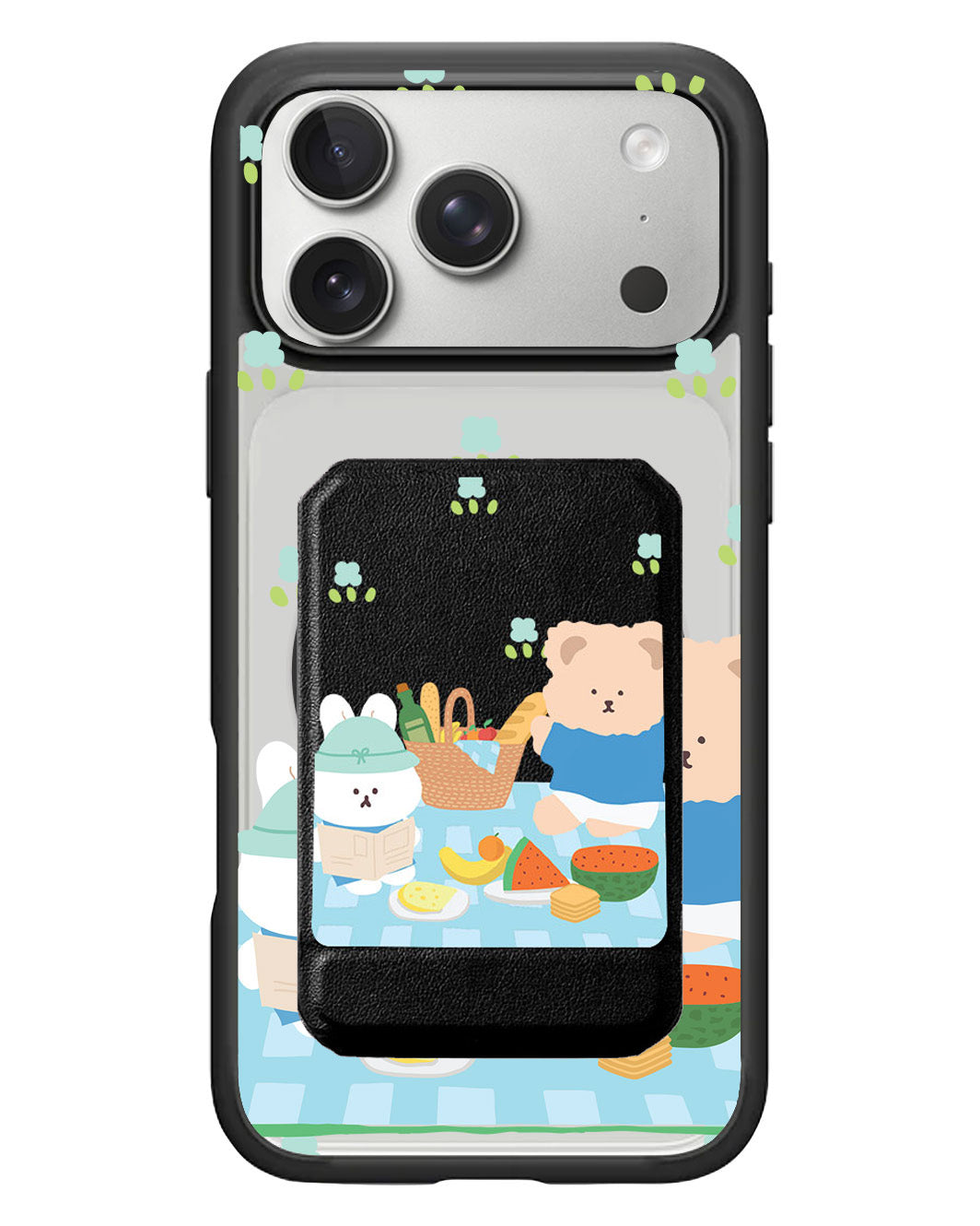 iPhone Magnetic Multifold Wallet - Picnic Blue