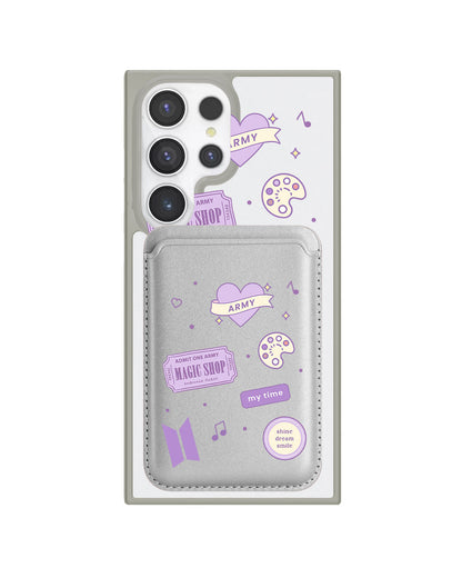 Android Magnetic Wallet Case - BTS Sticker Pack