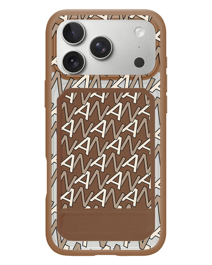 iPhone Magnetic Multifold Wallet - Initial Monogram 4.0