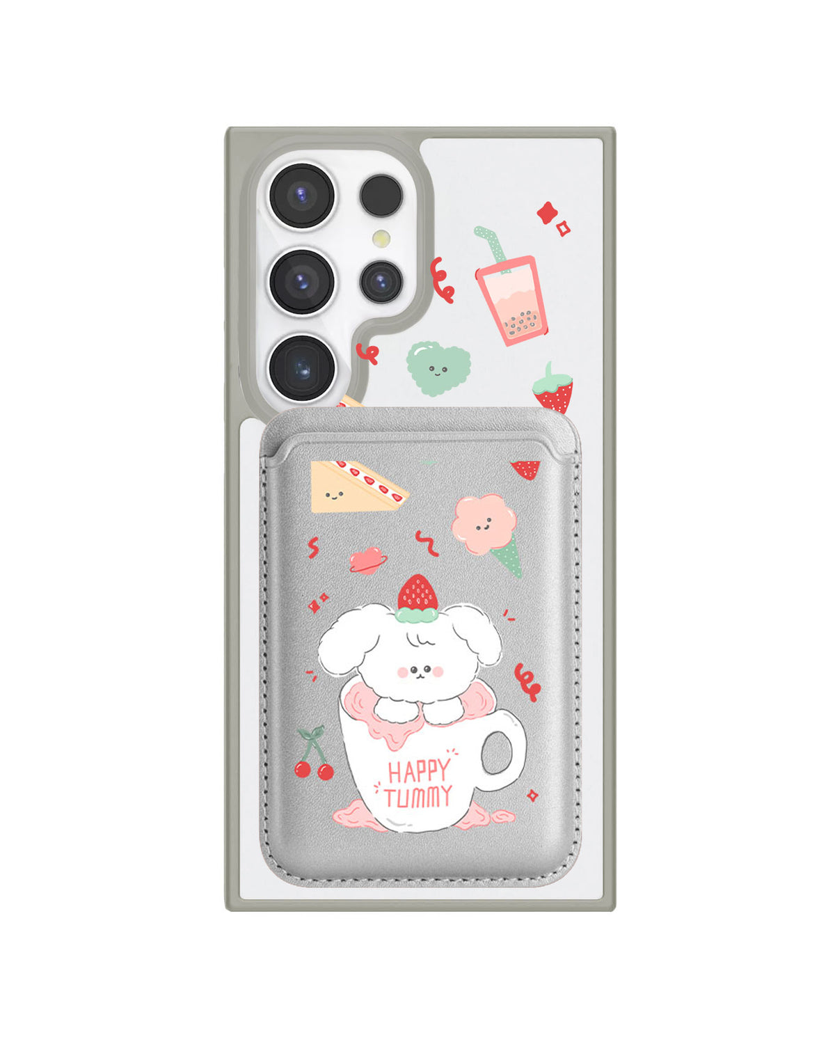 Android Magnetic Wallet Case - Happy Tummy
