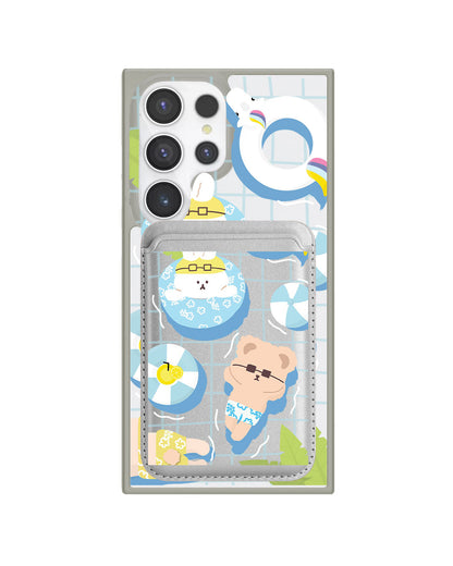 Android Magnetic Wallet Case - Pool Party Blue