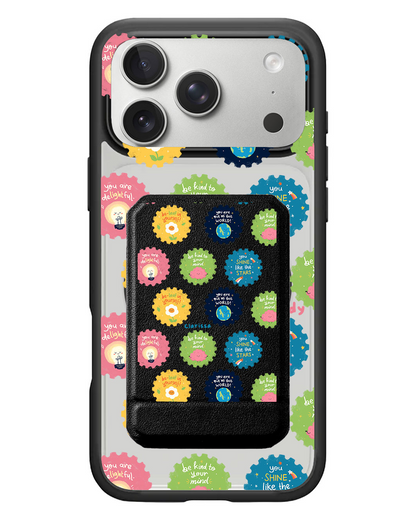 iPhone Magnetic Multifold Wallet - Self Reminder Stamps