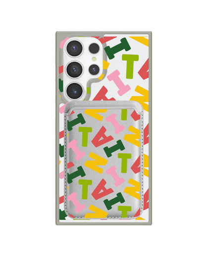 Android Magnetic Wallet Case - Scattered Monogram 3.0