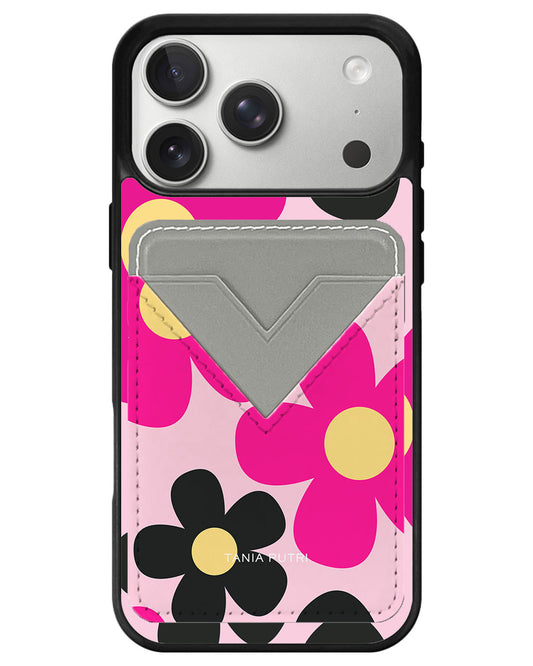 iPhone Avant Wallet Case - Daisy Hot Pink