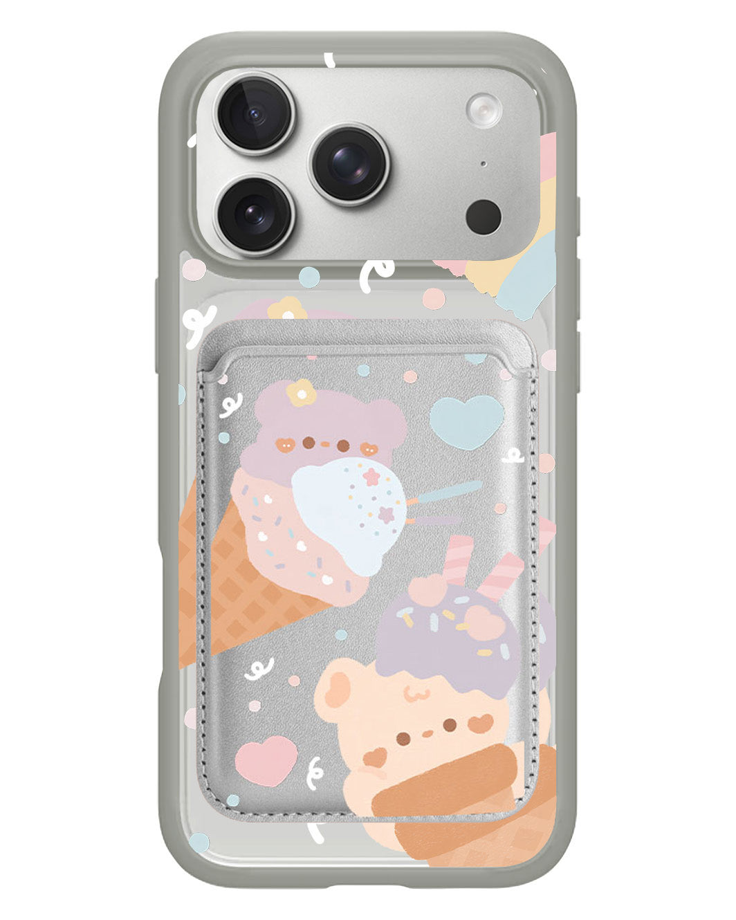 iPhone Magnetic Wallet Case - Ice Cream for Teddy