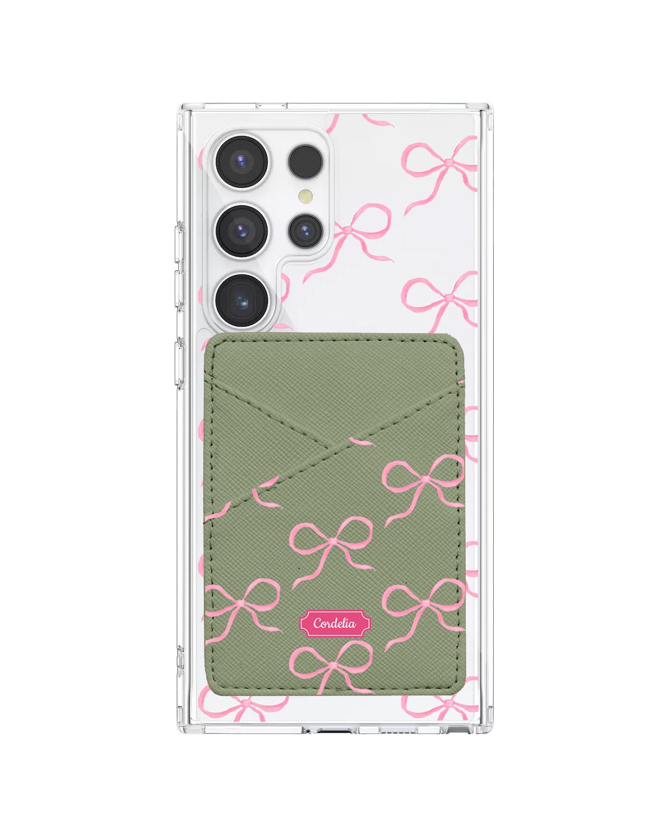 Android Phone Wallet Case - Coquette Pink Bow