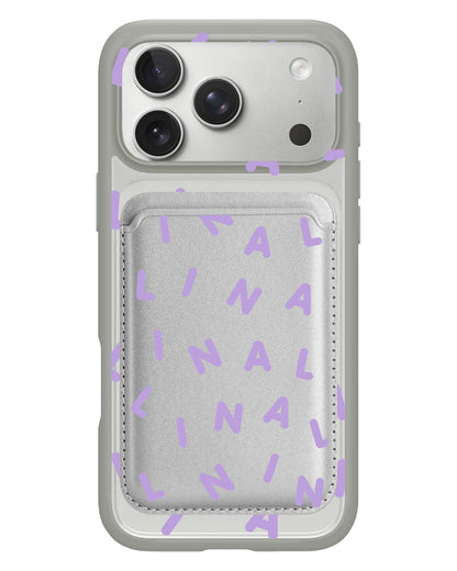 iPhone Magnetic Wallet Case - Monogram 2.0 Ungu