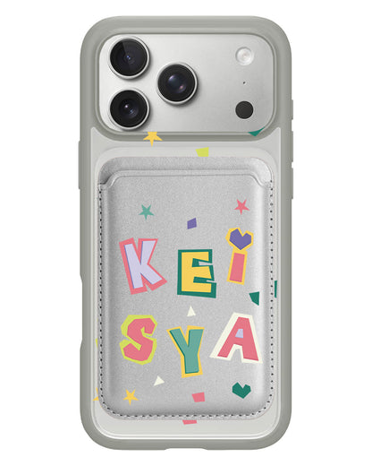 iPhone Magnetic Wallet Case - Adorable Monogram 4.0