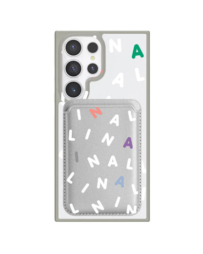 Android Magnetic Wallet Case - Monogram 2.0 Putih