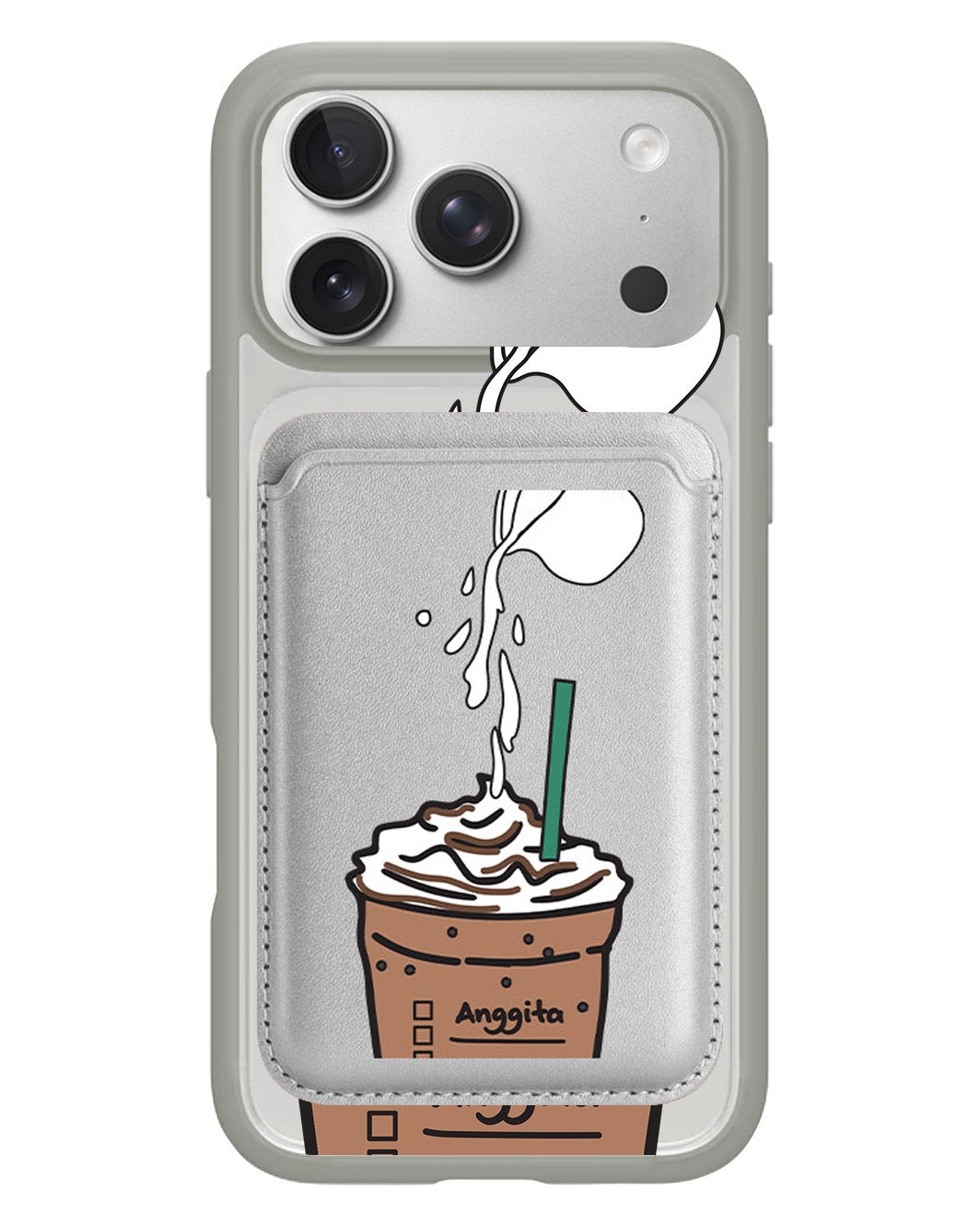 iPhone Magnetic Wallet Case - Coffee Frappe