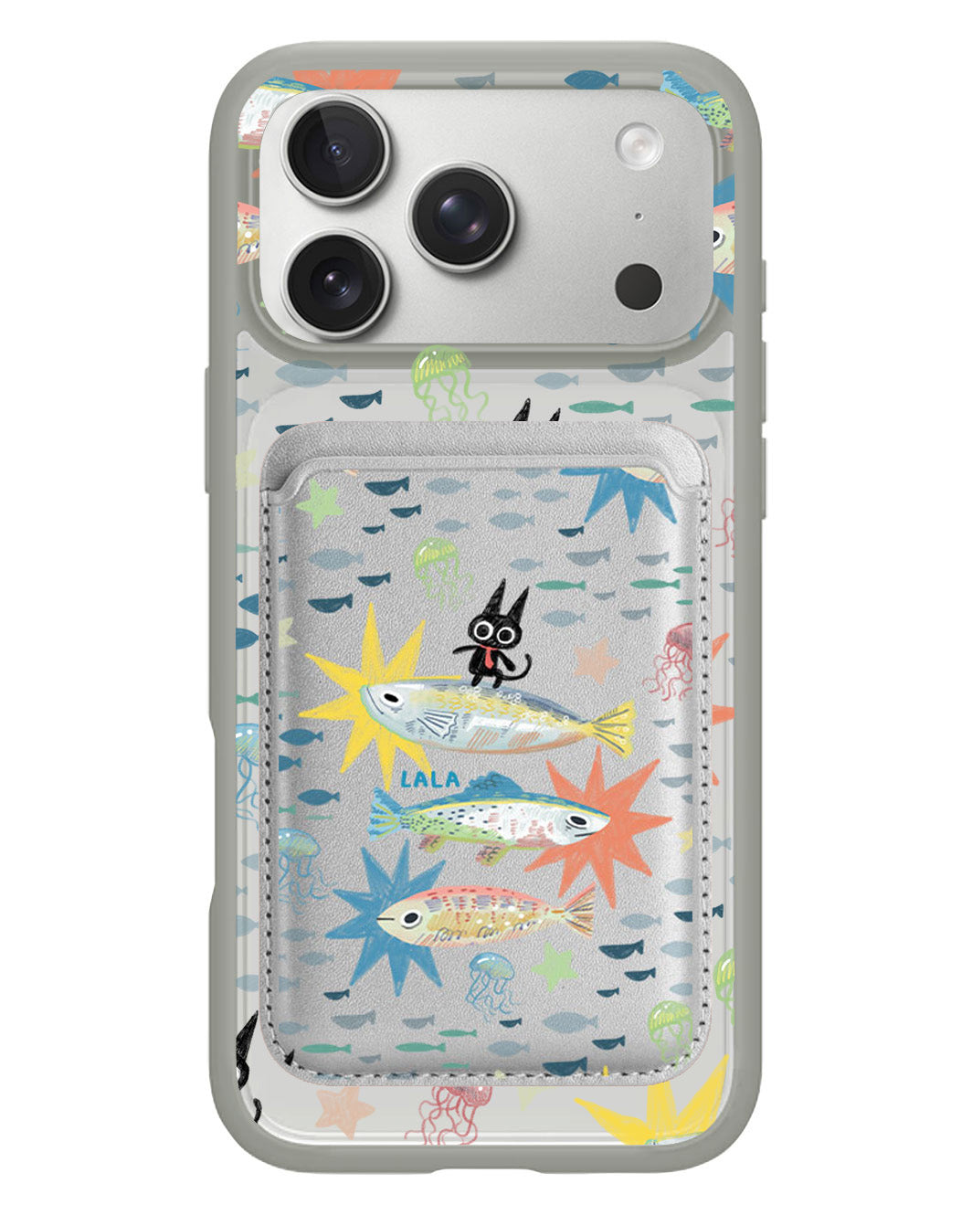 iPhone Magnetic Wallet Case - The Fish Surfer