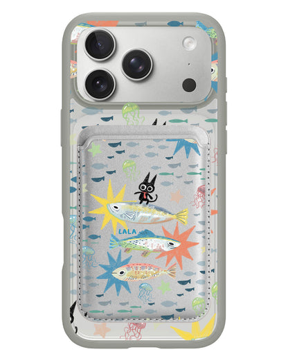 iPhone Magnetic Wallet Case - The Fish Surfer