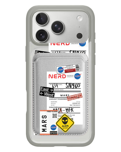 iPhone Magnetic Wallet Case - Ticket to Mars