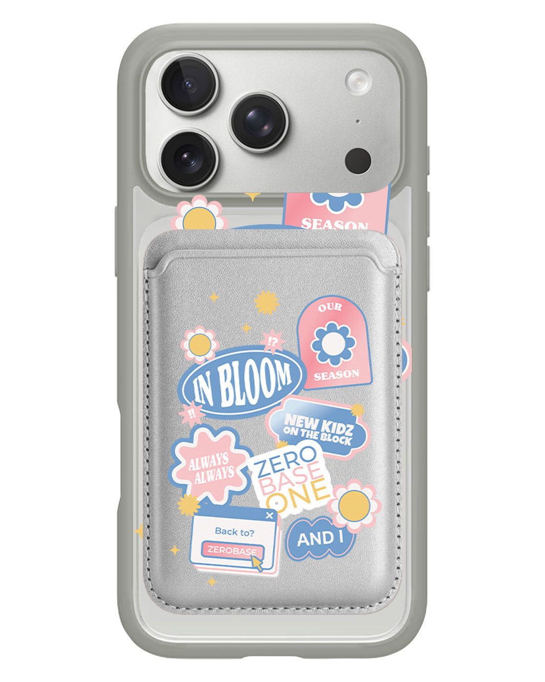 iPhone Magnetic Wallet Case - Zerobaseone Song Sticker Pack