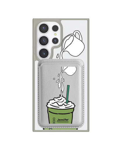 Android Magnetic Wallet Case - Frappe Matcha