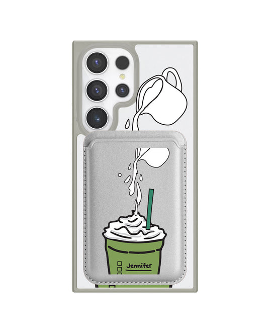 Android Magnetic Wallet Case - Frappe Matcha