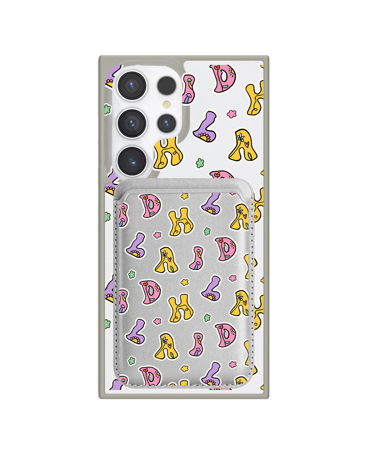 Android Magnetic Wallet Case - Playful Monogram 7.0
