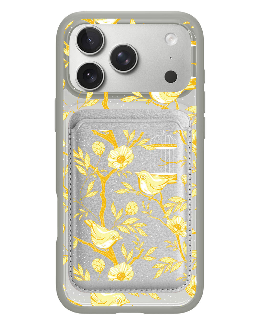 iPhone Magnetic Wallet Case - Lovebird Monochrome 2.0