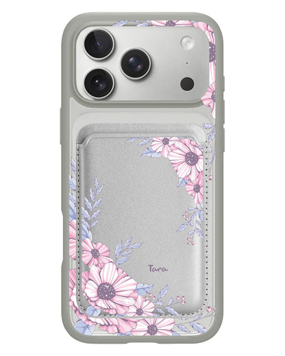 iPhone Magnetic Wallet Case - Pink Blossom