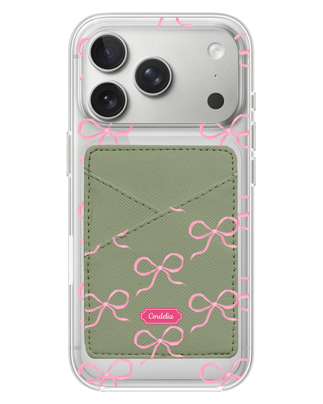 iPhone Phone Wallet Case - Coquette Pink Bow
