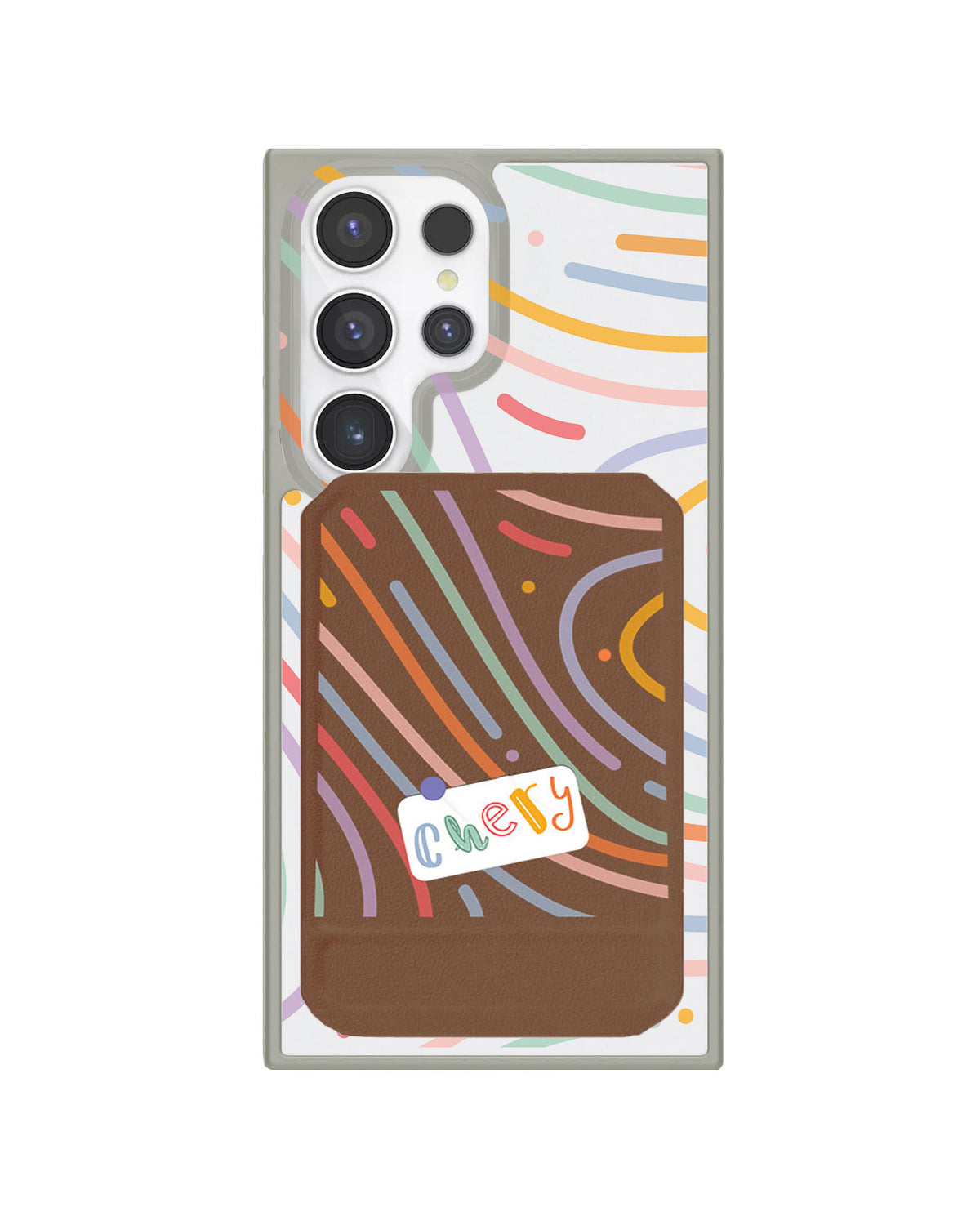 Android Magnetic Multifold Wallet - Doodle Monogram 2.0