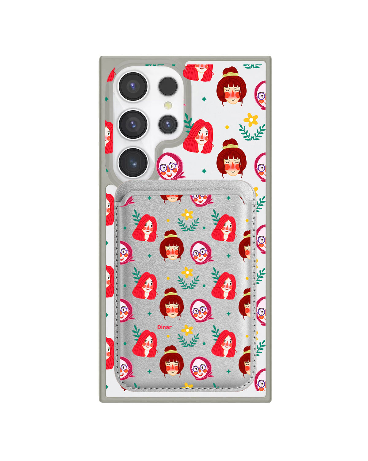 Android Magnetic Wallet Case - Lovely Faces