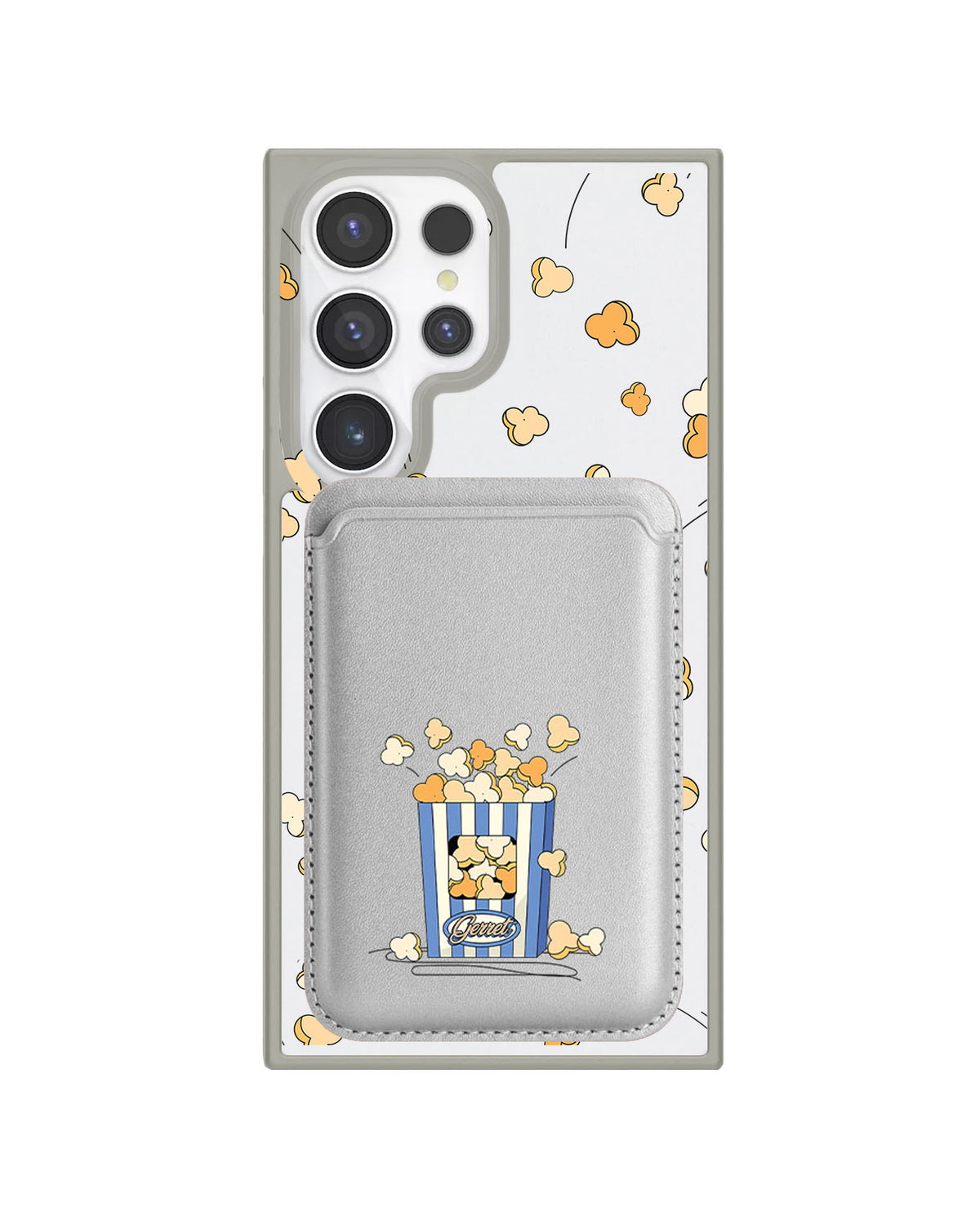 Android Magnetic Wallet Case - Popcorn
