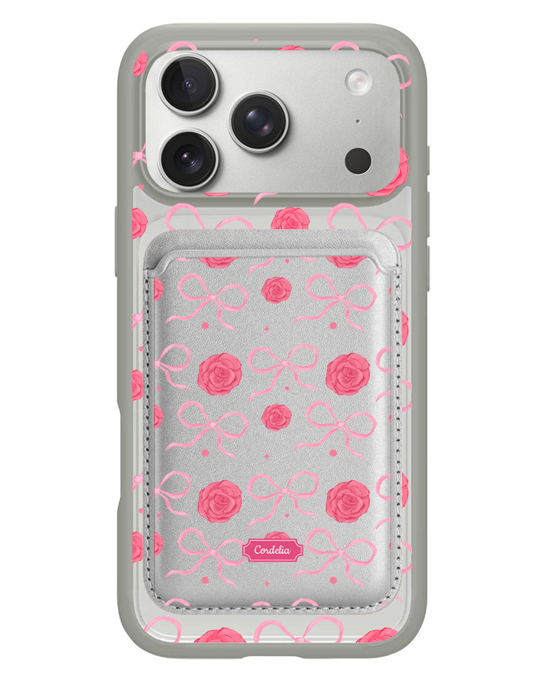 iPhone Magnetic Wallet Case - Coquette Rose