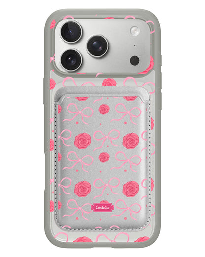 iPhone Magnetic Wallet Case - Coquette Rose