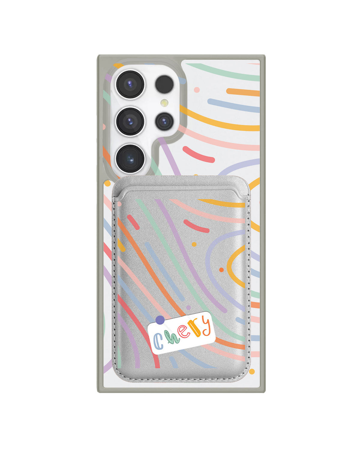 Android Magnetic Wallet Case - Doodle Monogram 2.0