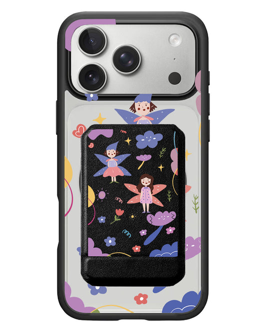 iPhone Magnetic Multifold Wallet - Fairy Pattern