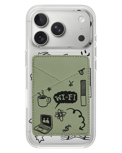 iPhone Phone Wallet Case - Social Black