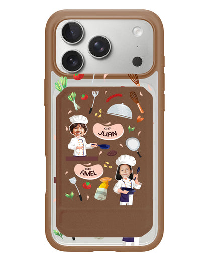 iPhone Magnetic Multifold Wallet - Face Grid Dream Chef