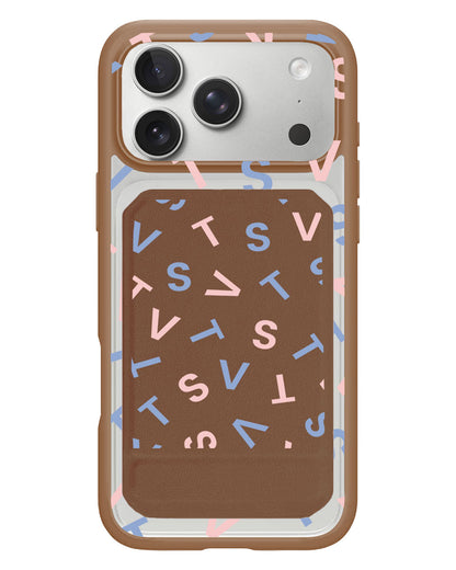 iPhone Magnetic Multifold Wallet - Seventeen Monogram