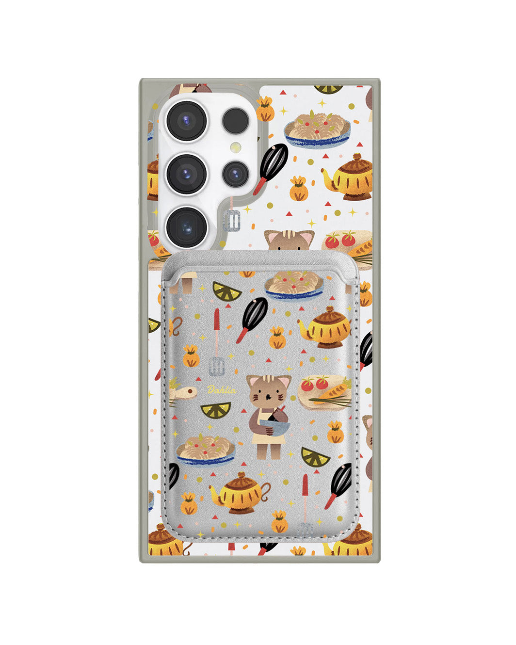 Android Magnetic Wallet Case - Cooking Cat