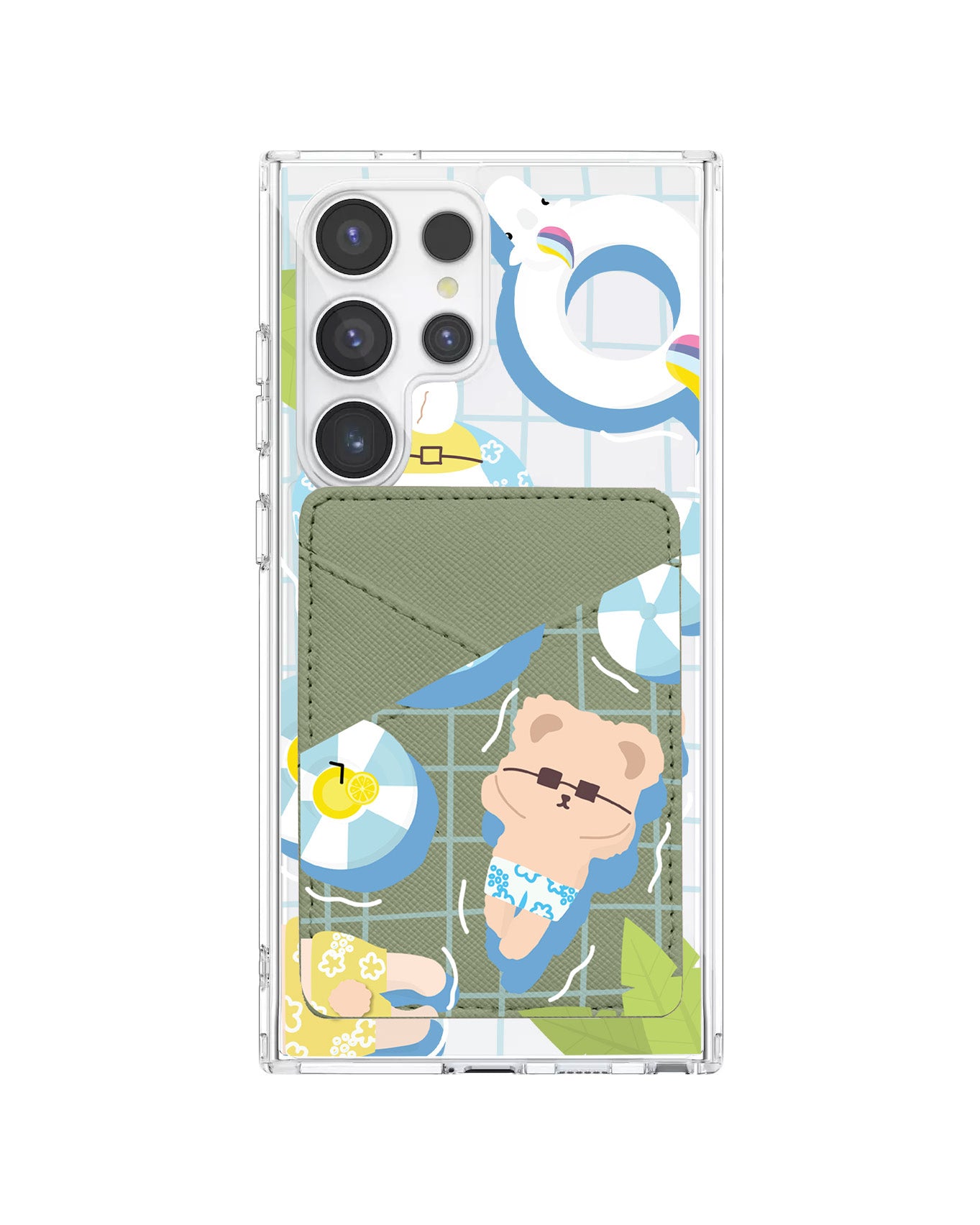 Android Phone Wallet Case - Pool Party Blue