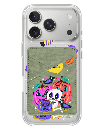 iPhone Phone Wallet Case - Pumpkins Monster