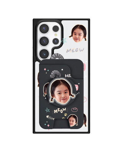 Android Magpop Wallet - Face Grid Kitty