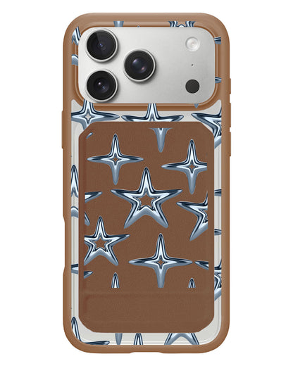 iPhone Magnetic Multifold Wallet - Chrome Star
