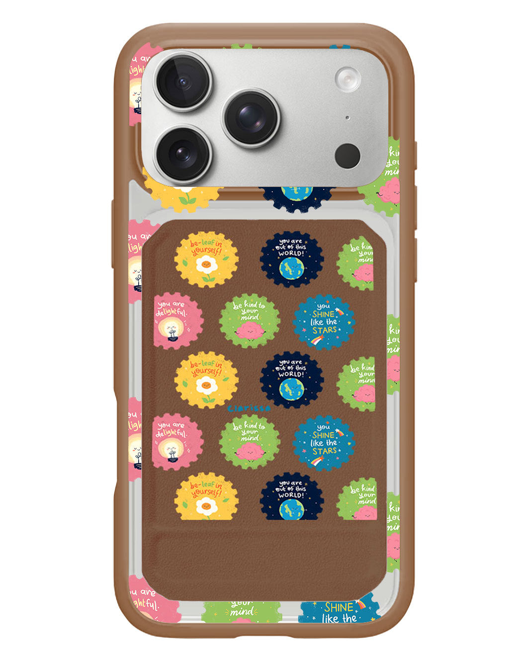 iPhone Magnetic Multifold Wallet - Quotes Stamps