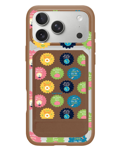 iPhone Magnetic Multifold Wallet - Quotes Stamps