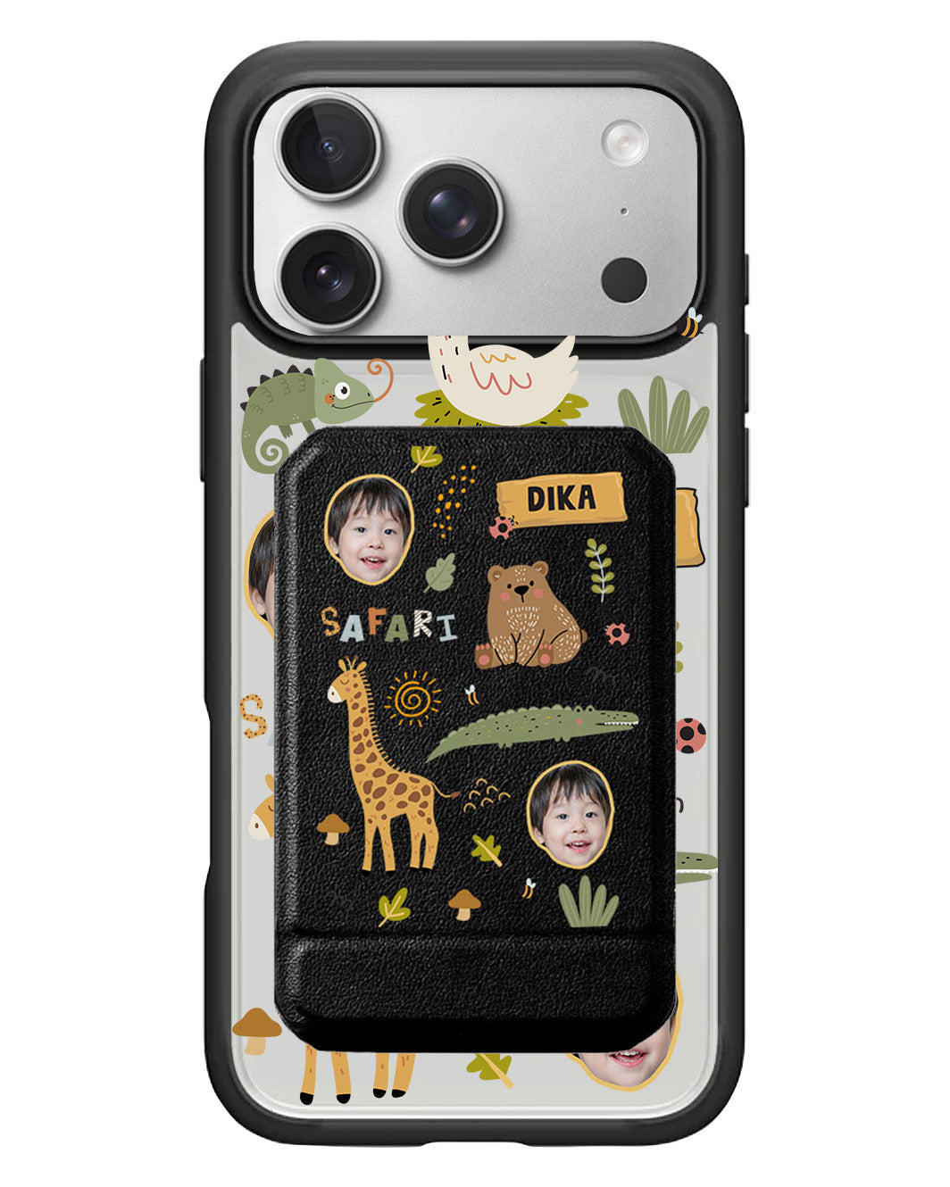 iPhone Magnetic Multifold Wallet - Face Grid Safari