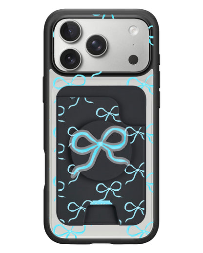 iPhone Magpop Wallet - Coquette Blue Bow