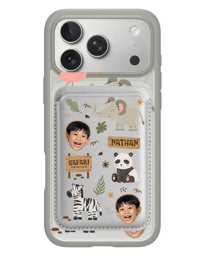iPhone Magnetic Wallet Case - Face Grid Safari 2.0