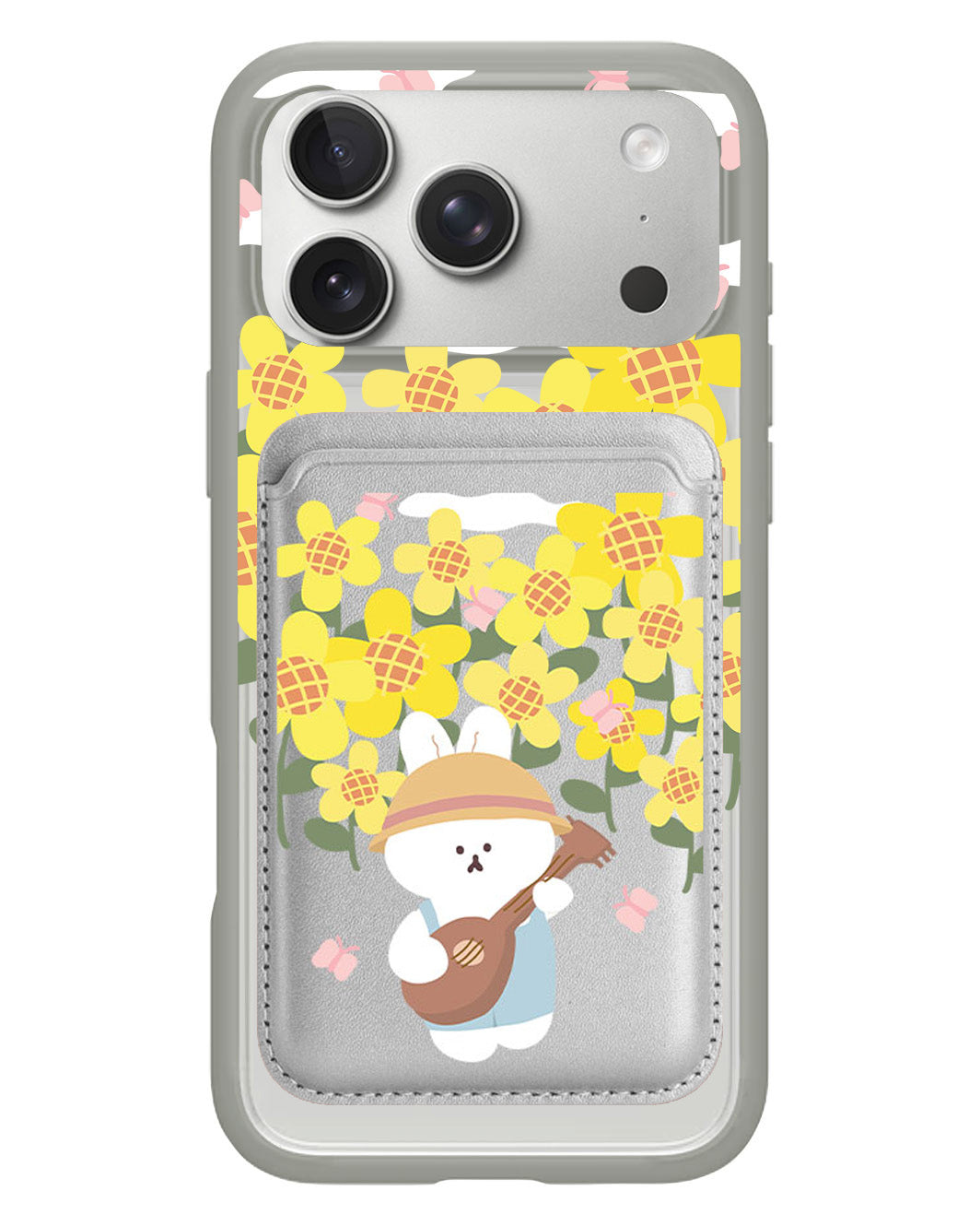 iPhone Magnetic Wallet Case - Bunny Ukulele