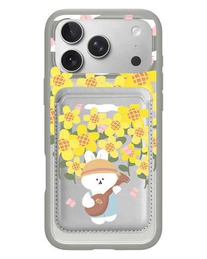 iPhone Magnetic Wallet Case - Bunny Ukulele